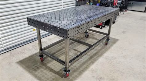 sheet metal fabrication tables|welding table top with holes.